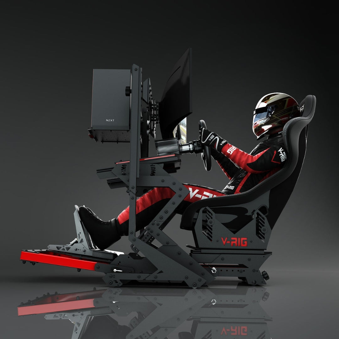 V-RIG S1 Single Screen Racing Simulator | Moza R9 | 49" Screen | RTX 3060Ti | 332kg Rig
