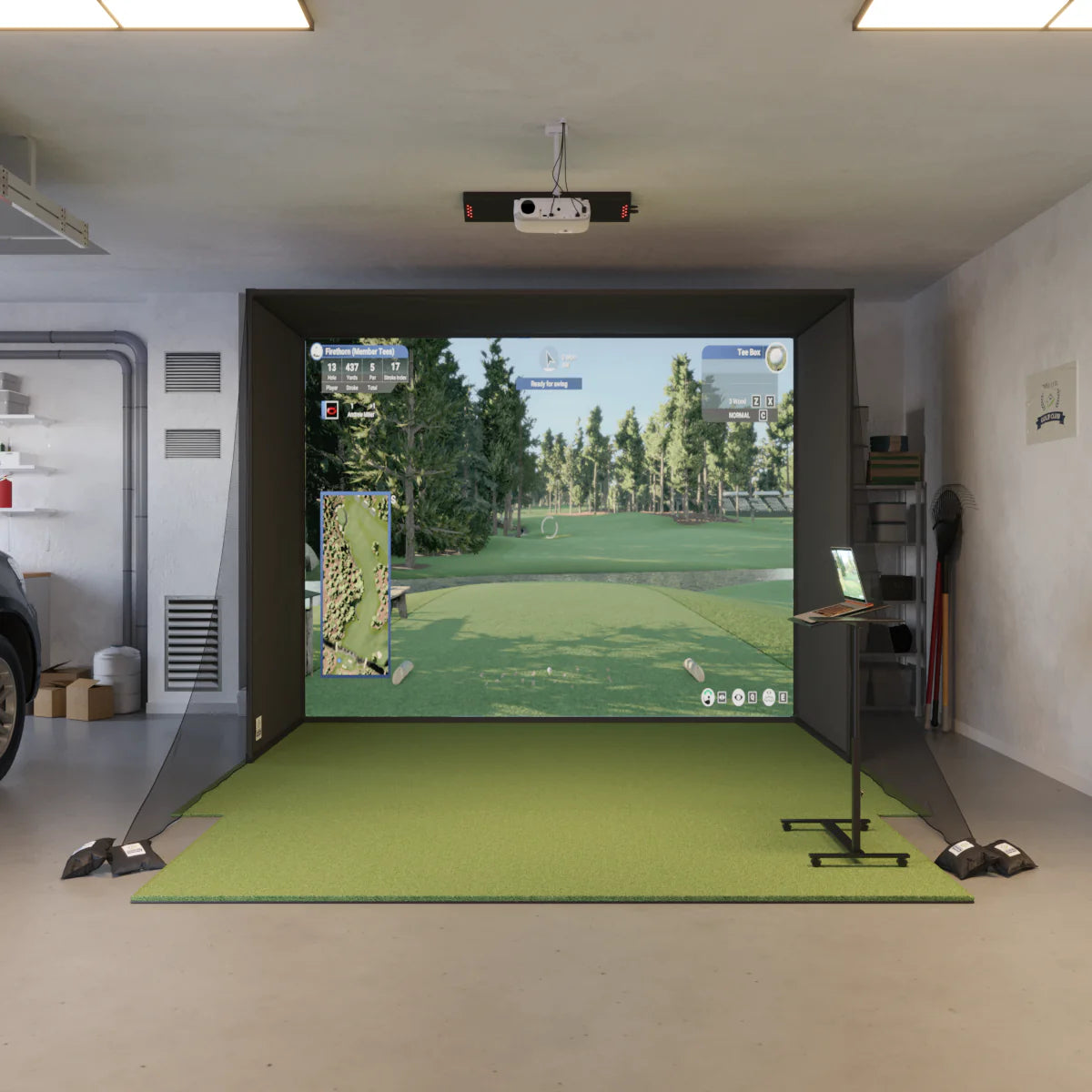 Uneekor Eye XO Swingbay Golf Simulator Package