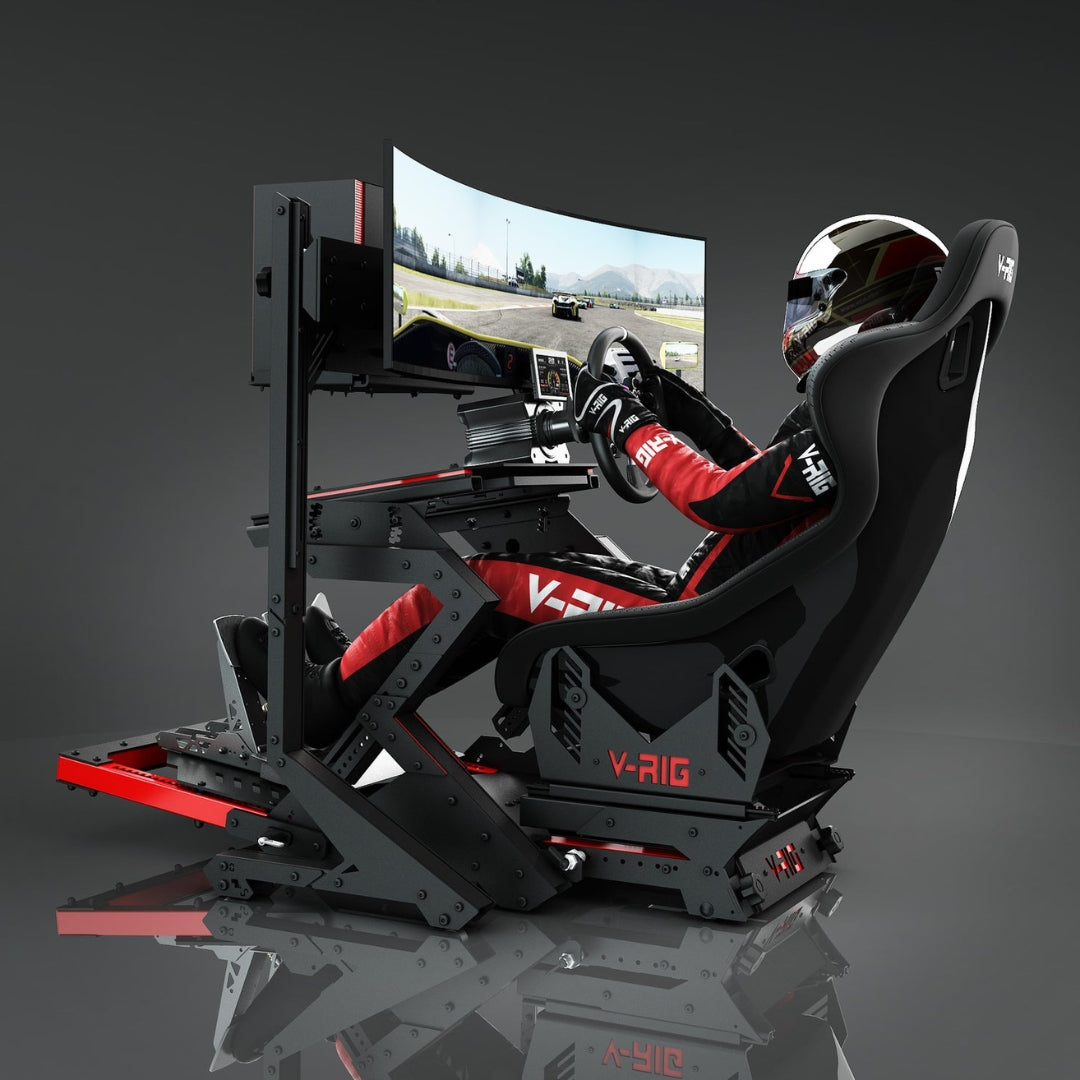 V-RIG S1 Single Screen Racing Simulator | Moza R9 | 49" Screen | RTX 3060Ti | 332kg Rig