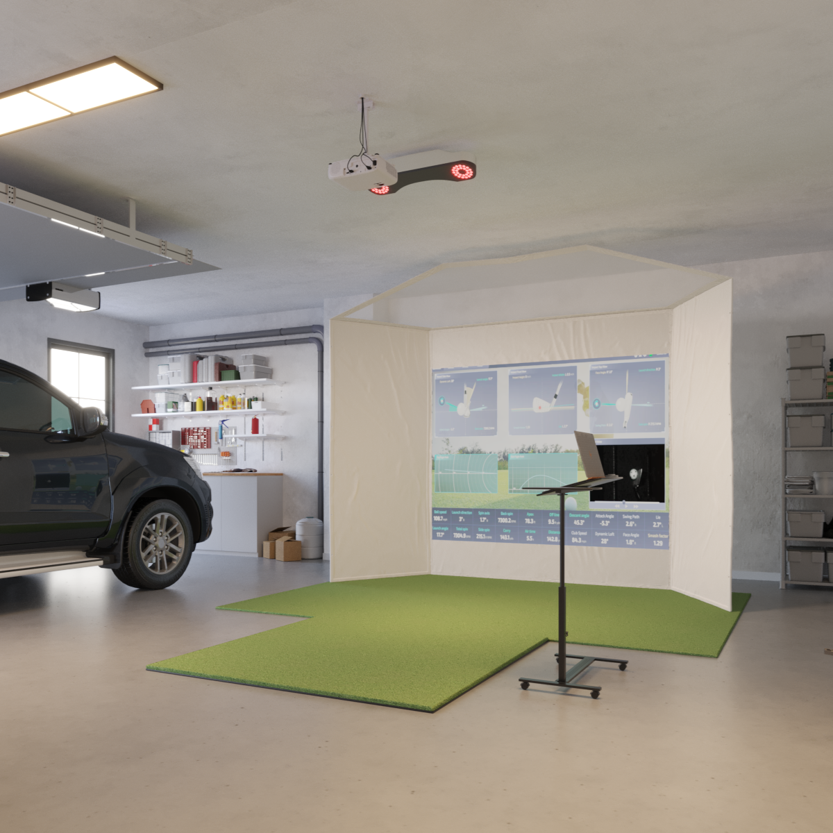 ProTee VX Retractable Golf Simulator Package