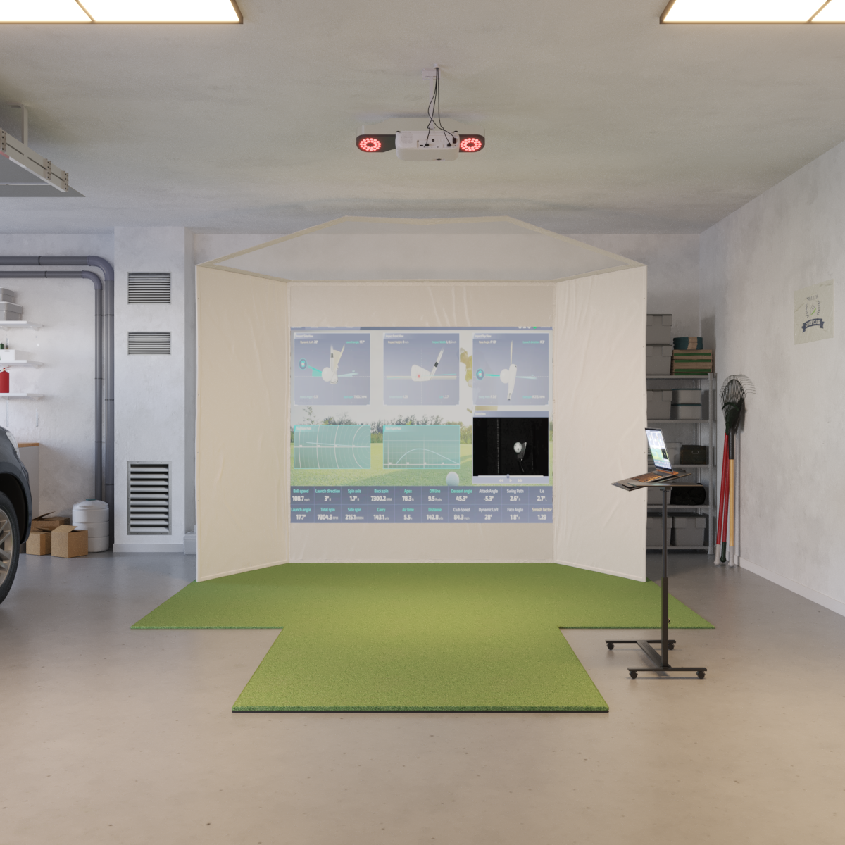 ProTee VX Retractable Golf Simulator Package