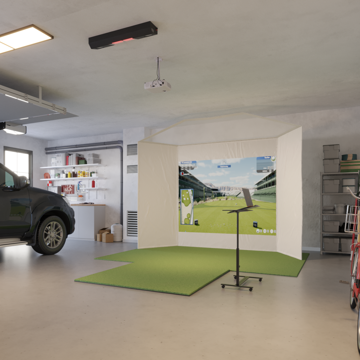 Uneekor QED Retractable Golf Simulator