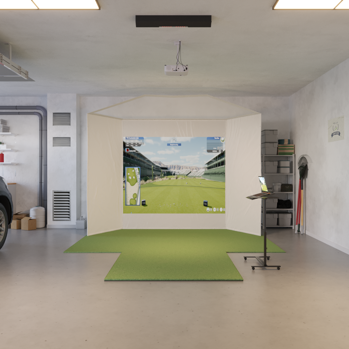 Uneekor QED Retractable Golf Simulator