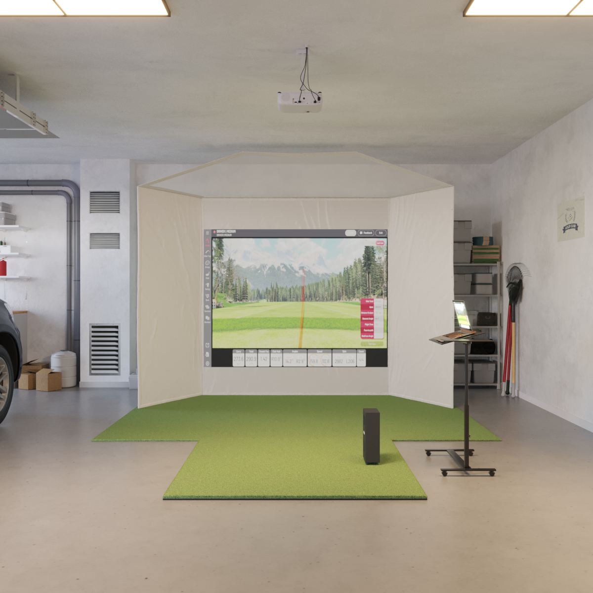 Uneekor Eye Mini Lite Retractable Golf Simulator