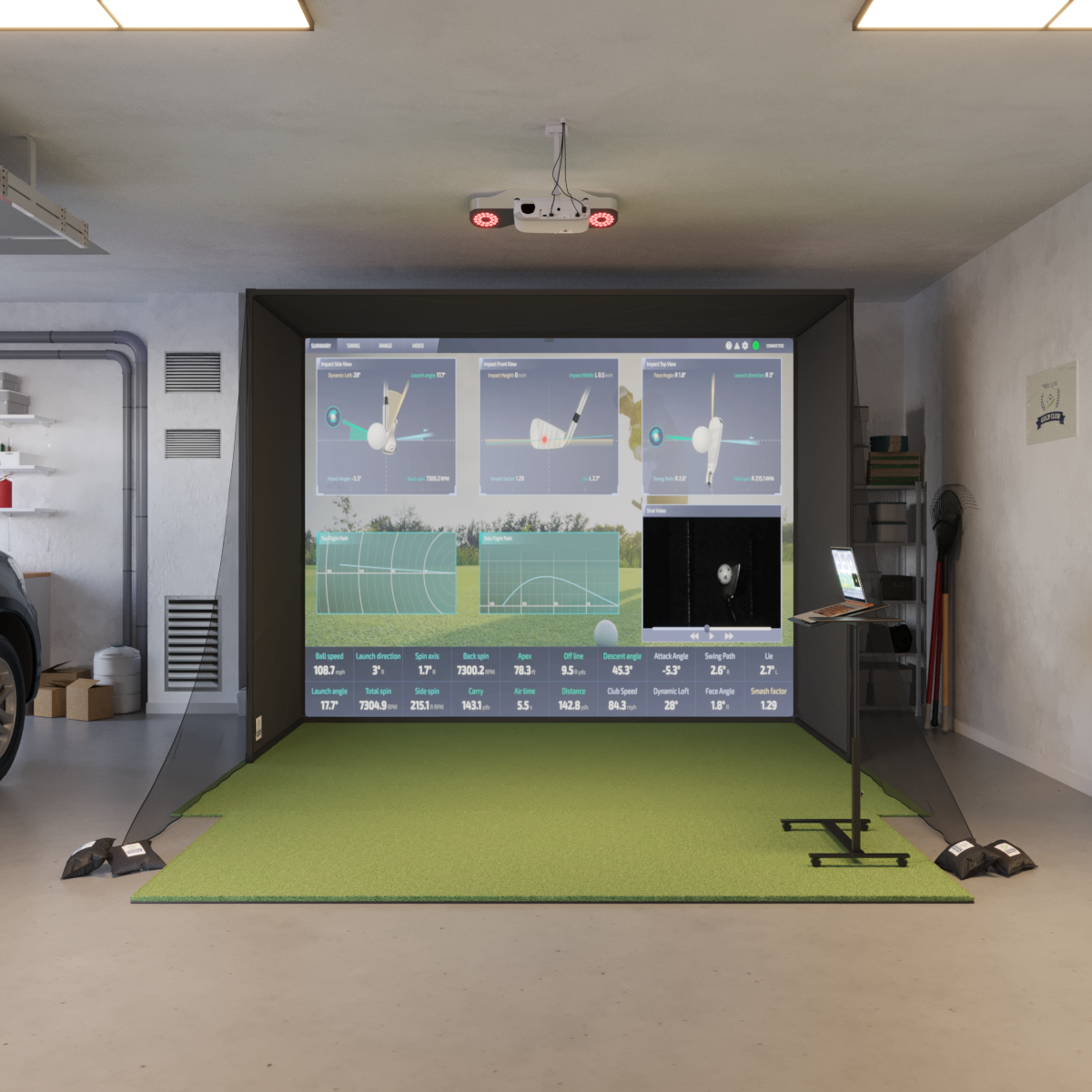 ProTee VX SwingBay Golf Simulator Package