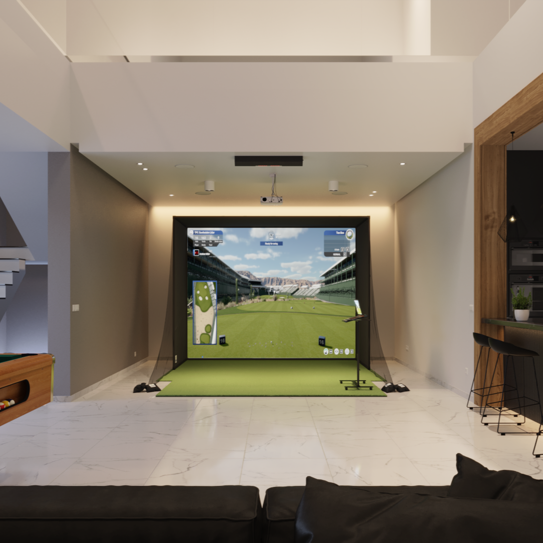 Uneekor QED SwingBay Golf Simulator Package