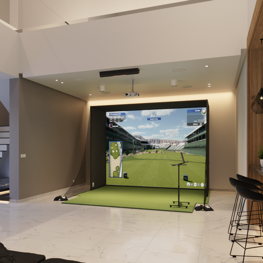 Uneekor QED SwingBay Golf Simulator Package