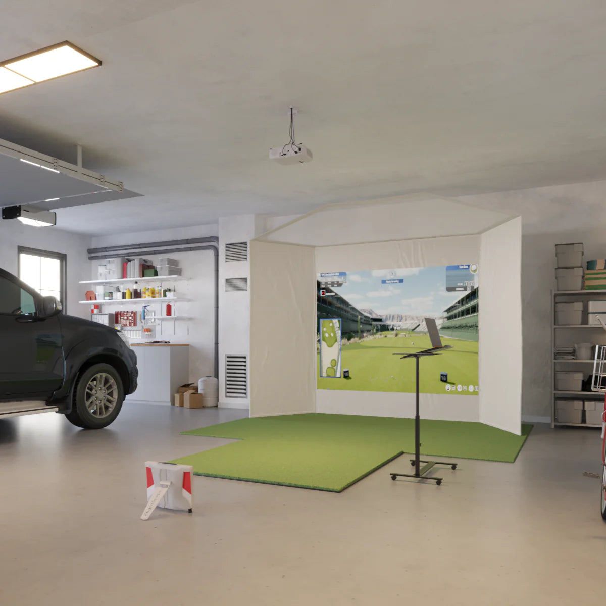 FlightScope X3 Retractable Golf Simulator Package