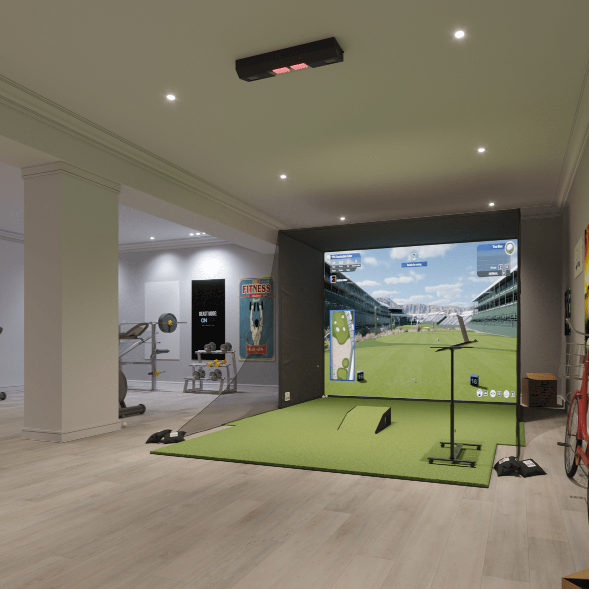 Uneekor QED SwingBay Golf Simulator Package