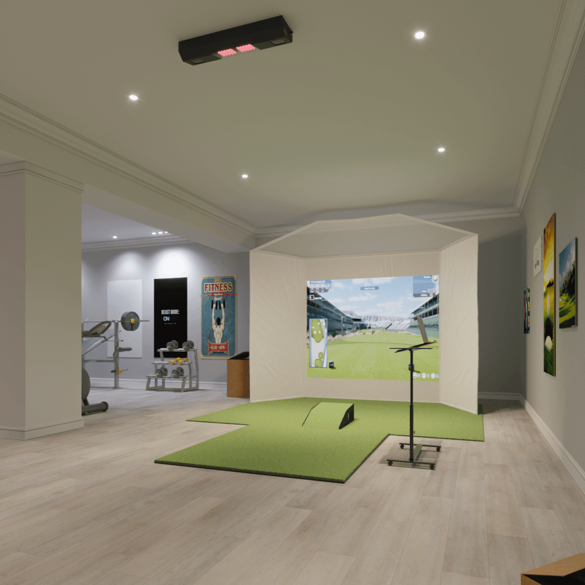 Uneekor QED Retractable Golf Simulator